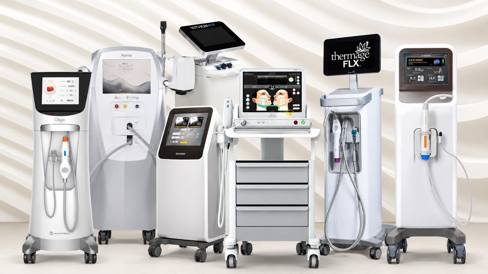 Lifting devices including Oligio, Accent Prime, 10Therma, Shurink, Ultherapy, Thermage FLX and InMode