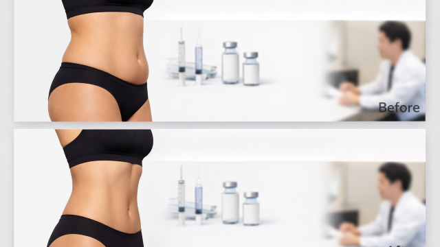 Before and After Image of Body Contouring Injection.