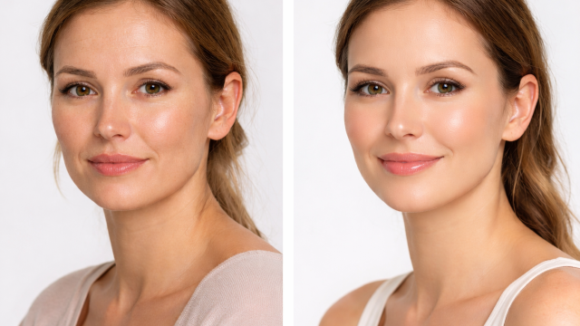 Before and After Image of  Smoother Skin And Natural-Looking Refinement.
