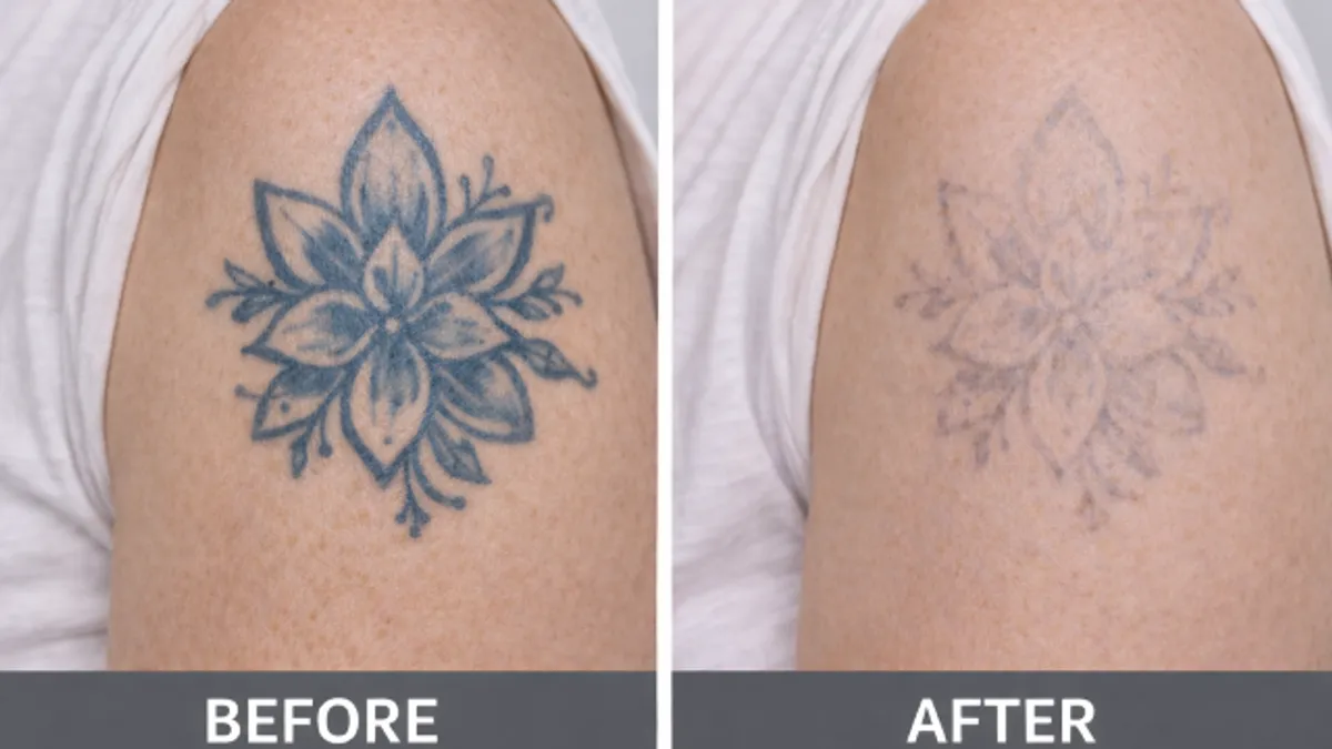 Unwanted Tattoo Fading before and after