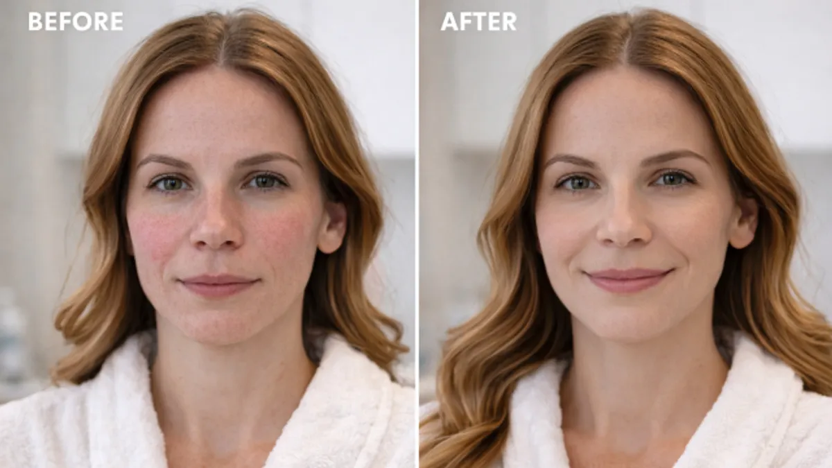 Sensitive Skin Support  before and after