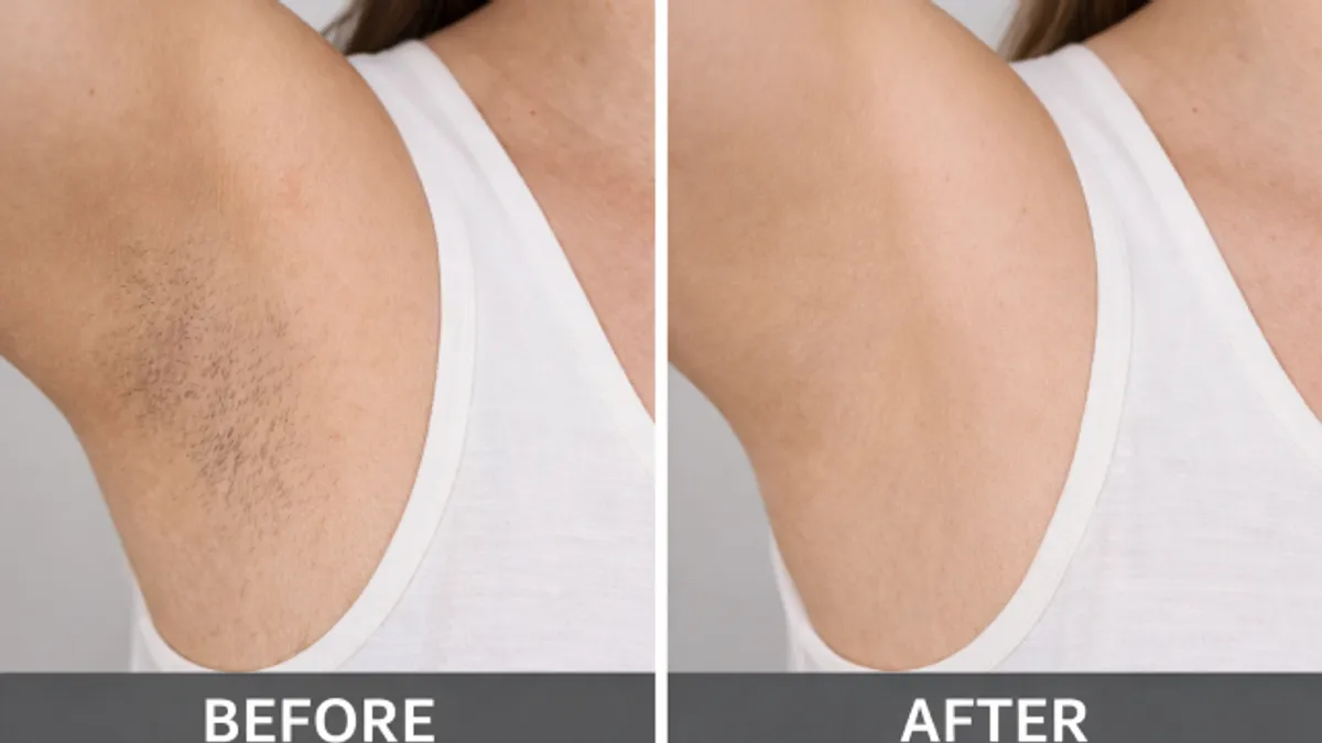 Body Hair Management before nd after