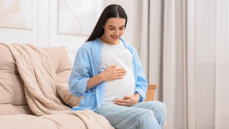 Pregnant woman, representing patients advised to avoid botulinum toxin treatment during pregnancy