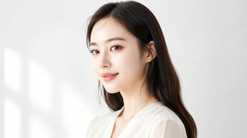 Young woman’s portrait showing the natural appearance of the under-eye area.