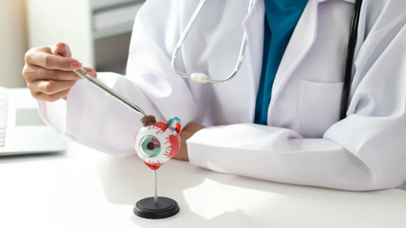 Doctor explaining eye surgery options to a patient during a one-on-one consultation.