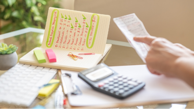 Reviewing an itemized cost estimate and pricing breakdown for plastic surgery